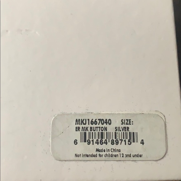 NIB Michael Kors SilverTone MOP Crystal Drop Earrings new in box - Picture 5 of 5